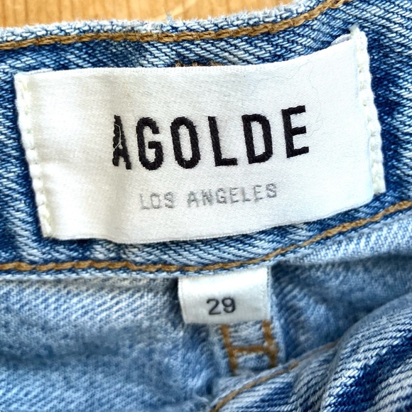 Agolde Riley Crop Distressed Jeans Sz 29 - Picture 3 of 7